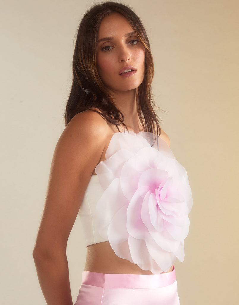 Gradient Organza Flower Bandeau