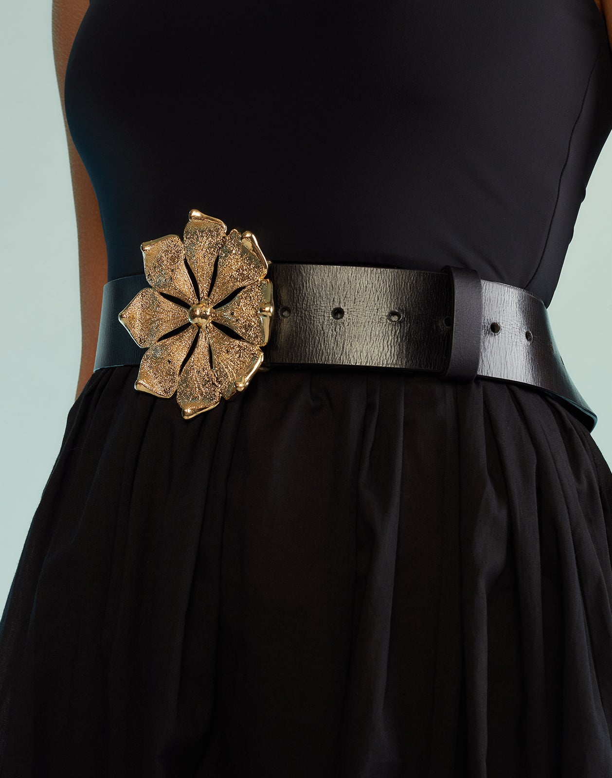 Gold Flower Buckle Belt – Cynthia Rowley