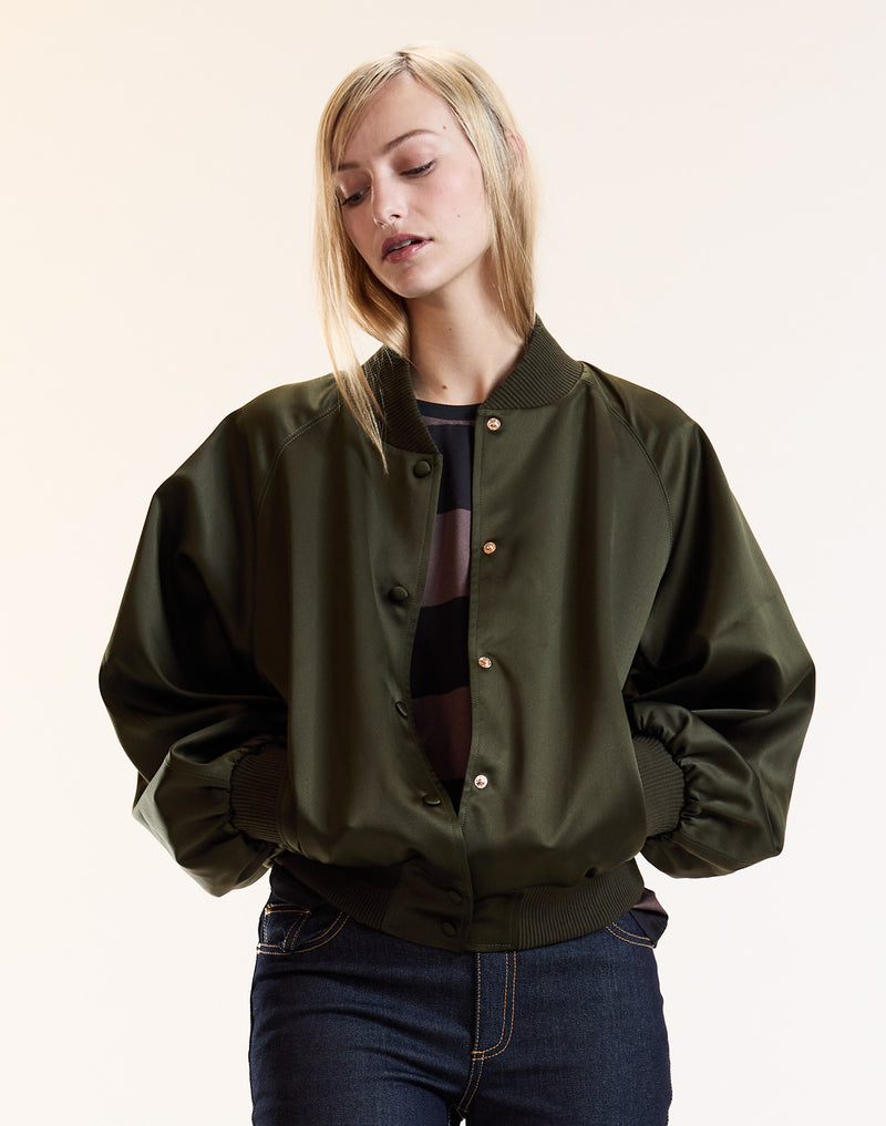 Satin Bomber Jacket