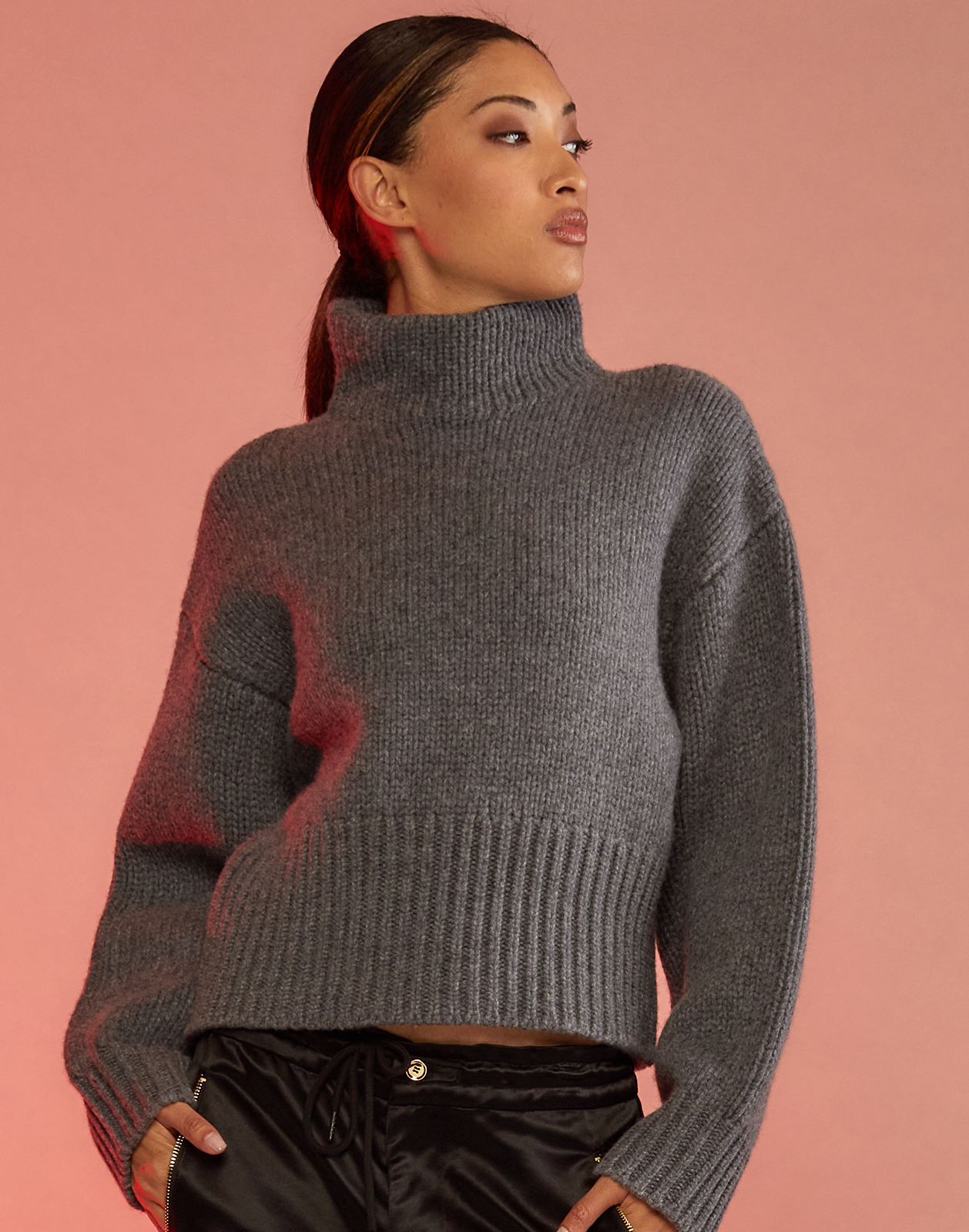 Plush Turtleneck Sweater