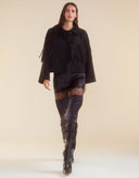 Cynthia Rowley Carrie Cropped Fringe Suede Jacket