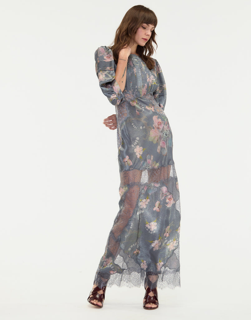 Claud Silk Lamé Dress