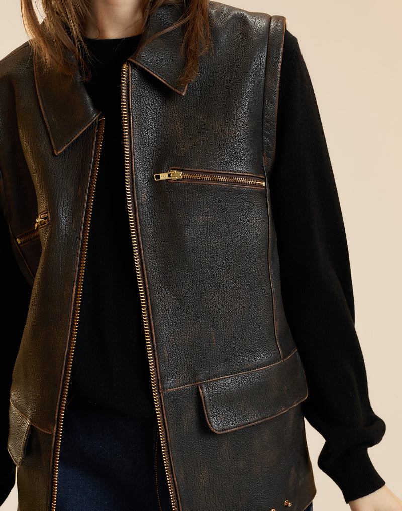 Winona Convertible Leather Jacket