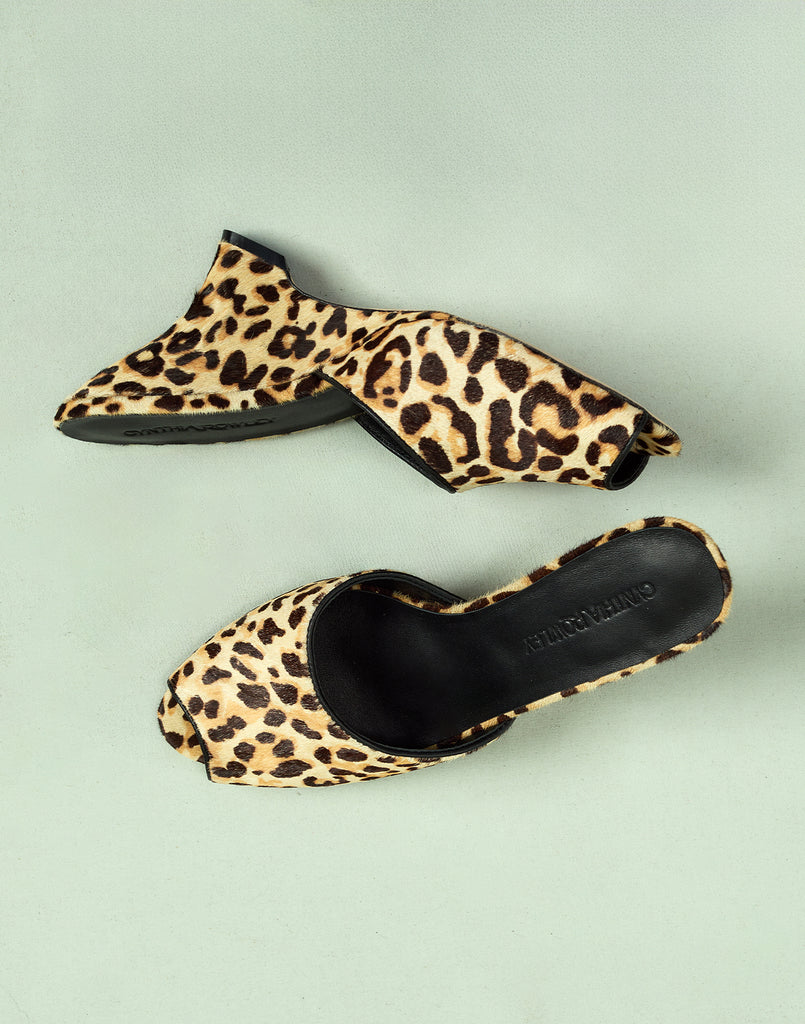 Leopard Pony Hair Wedges