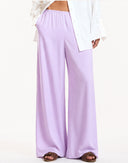 LILAC SATIN LOUNGE PANTS