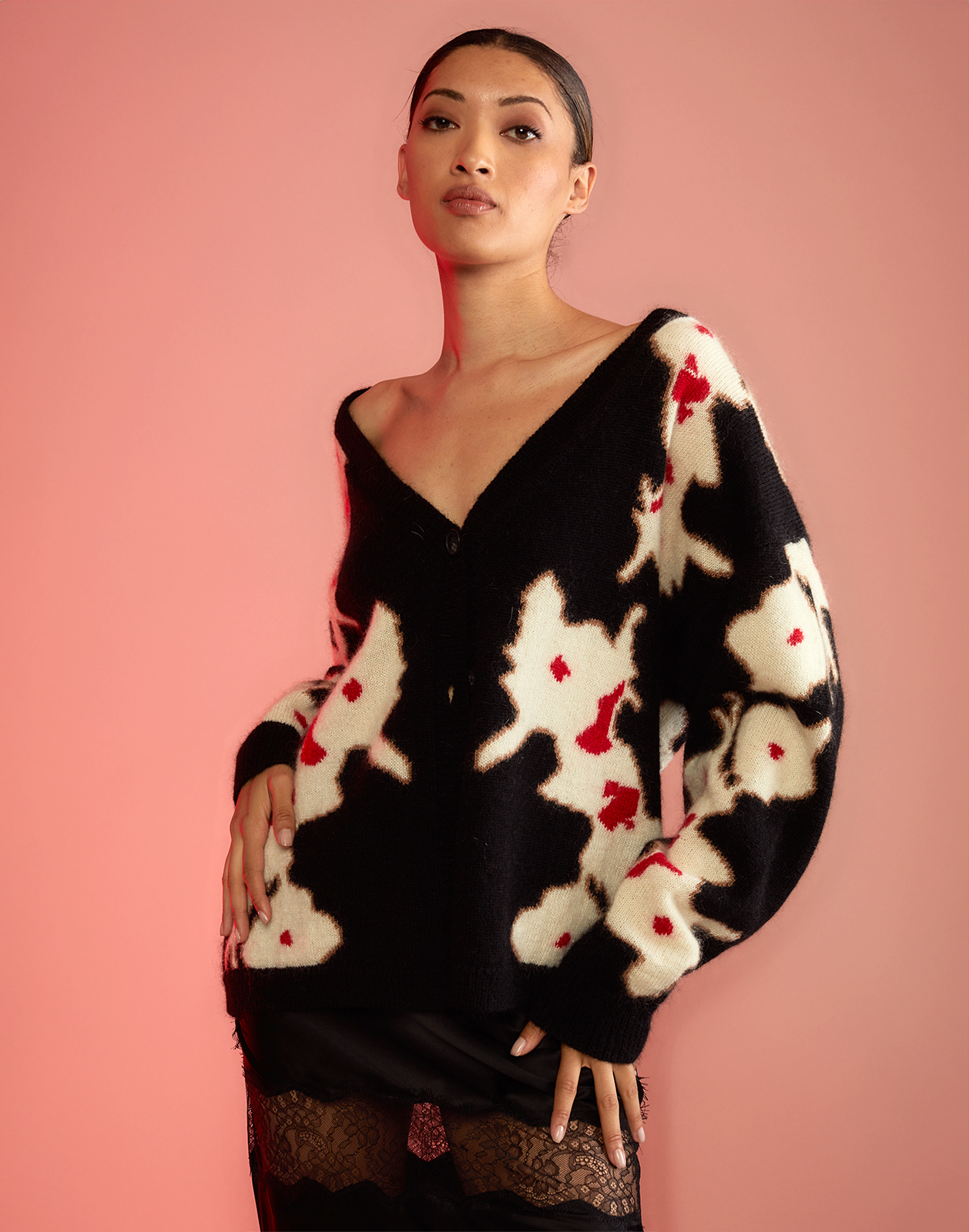 Intarsia Cardigan Cynthia Rowley