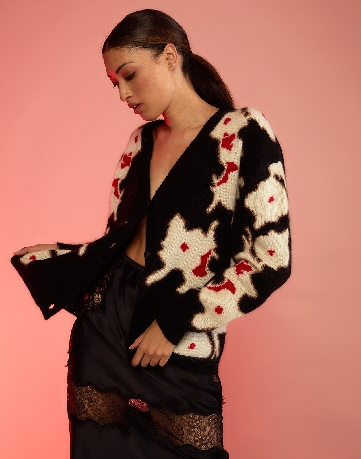 Intarsia Cardigan Cynthia Rowley