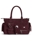 Cynthia Rowley Suede Cargo Pocket Shoulder Bag