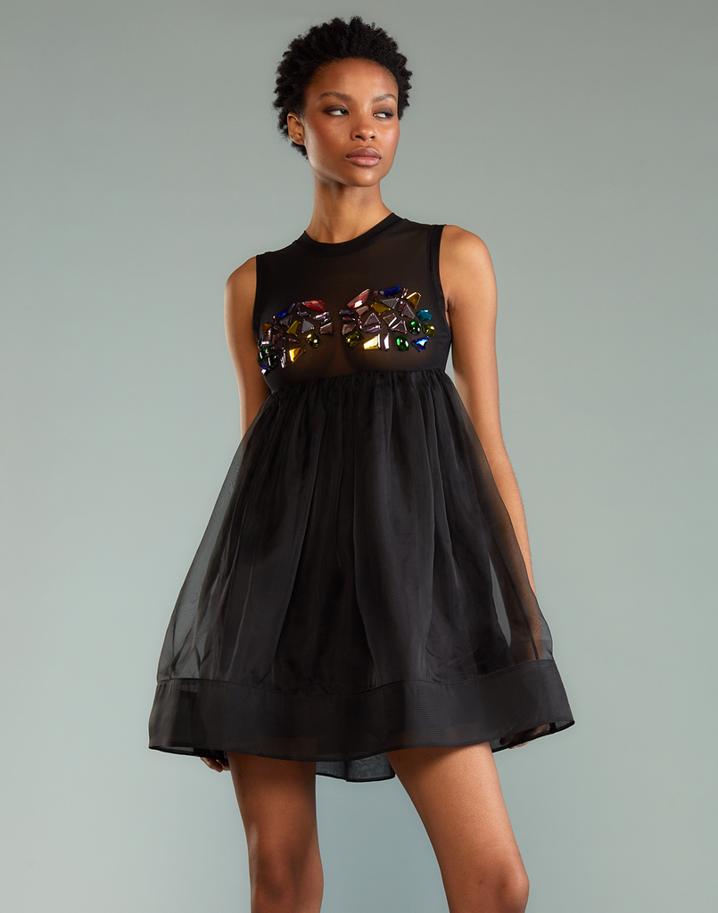 Jewel Cascade Peplum Dress