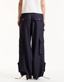 Cynthia Rowley Navy Pinstripe Cargo Pant