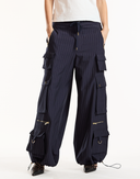 Cynthia Rowley Navy Pinstripe Cargo Pant