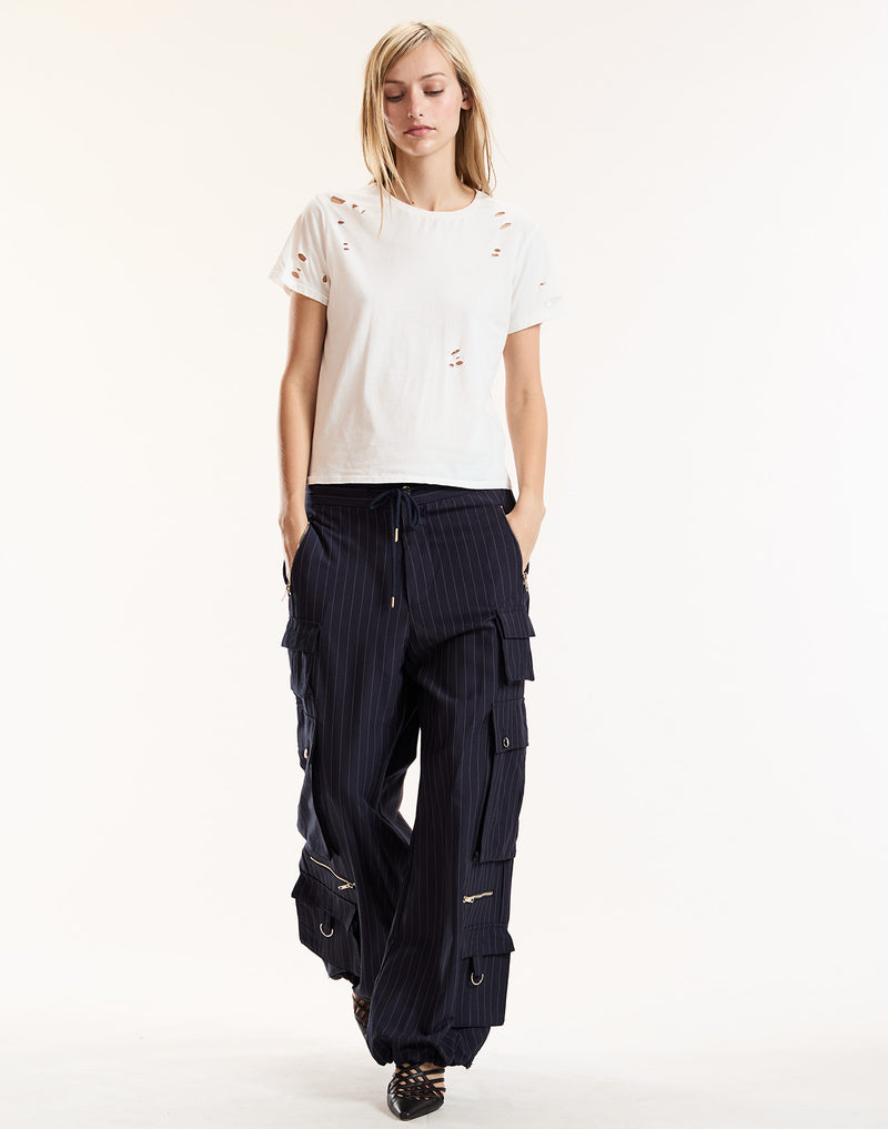 Pinstripe Cargo Pants
