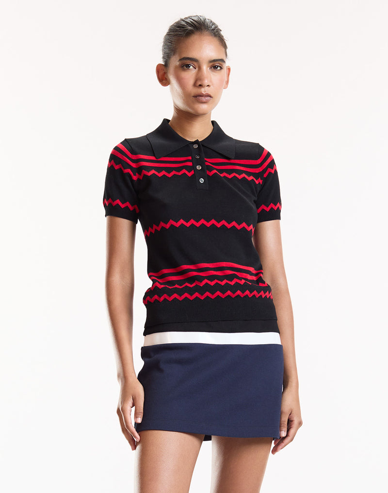 Navy ColorBlock Mini Skirt 