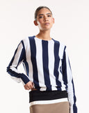 Navy Striped Long Sleeve Sweater