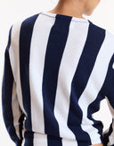 Navy Striped Long Sleeve Sweater