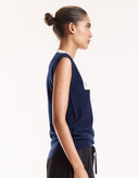 Navy Nautical Sleeveless Sweater