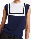 Navy Nautical Sleeveless Sweater