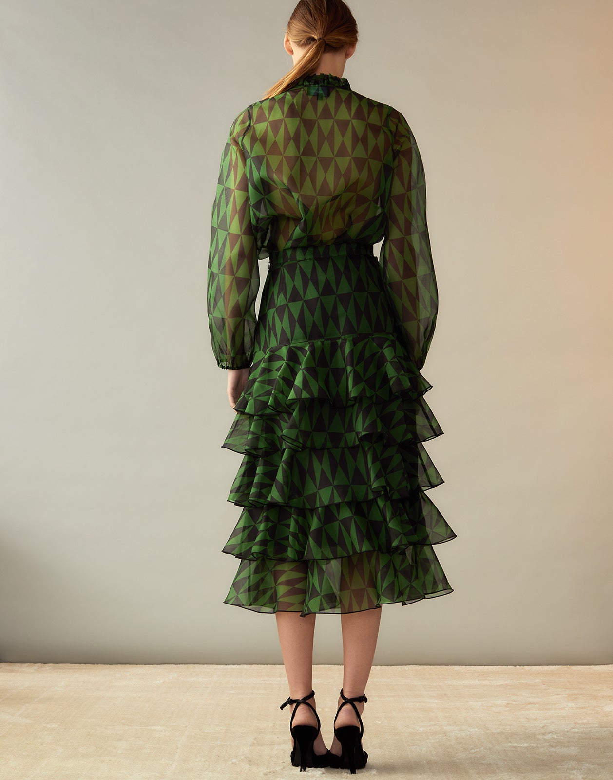 Evergreen Silk Organza Skirt