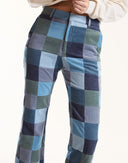 Corduroy Patchwork Pants