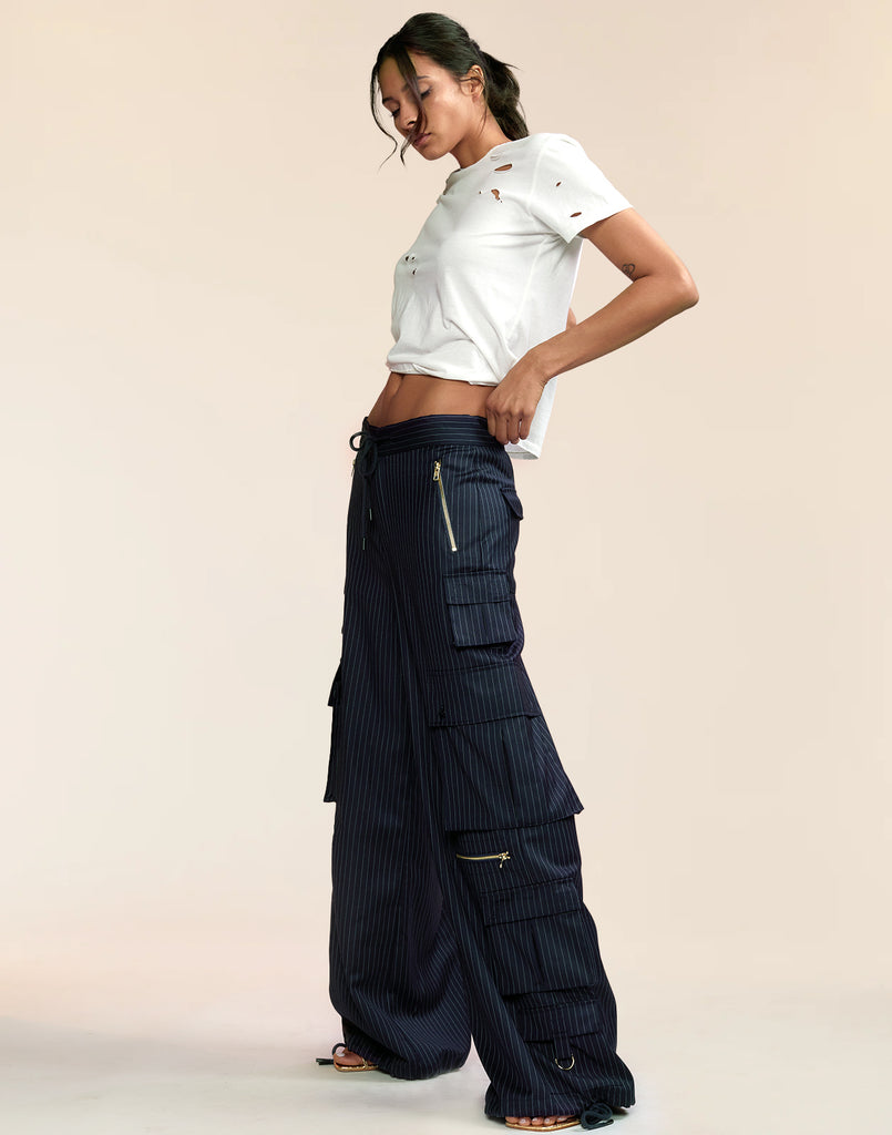 Pinstripe Cargo Pants