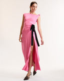 Valentina Shoulder Ribbon Tie Dress