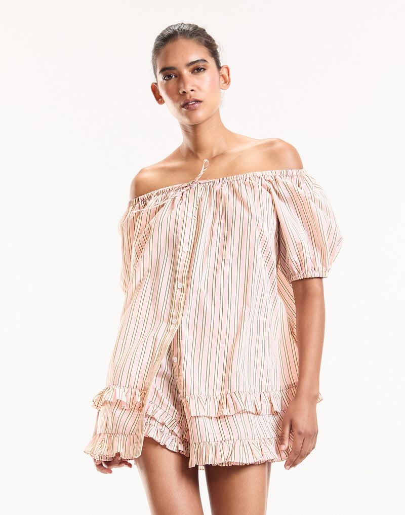 Bardot Stripe Short