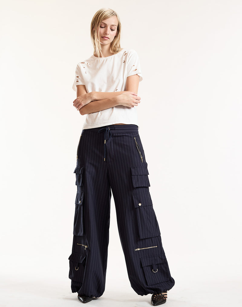 Pinstripe Cargo Pants