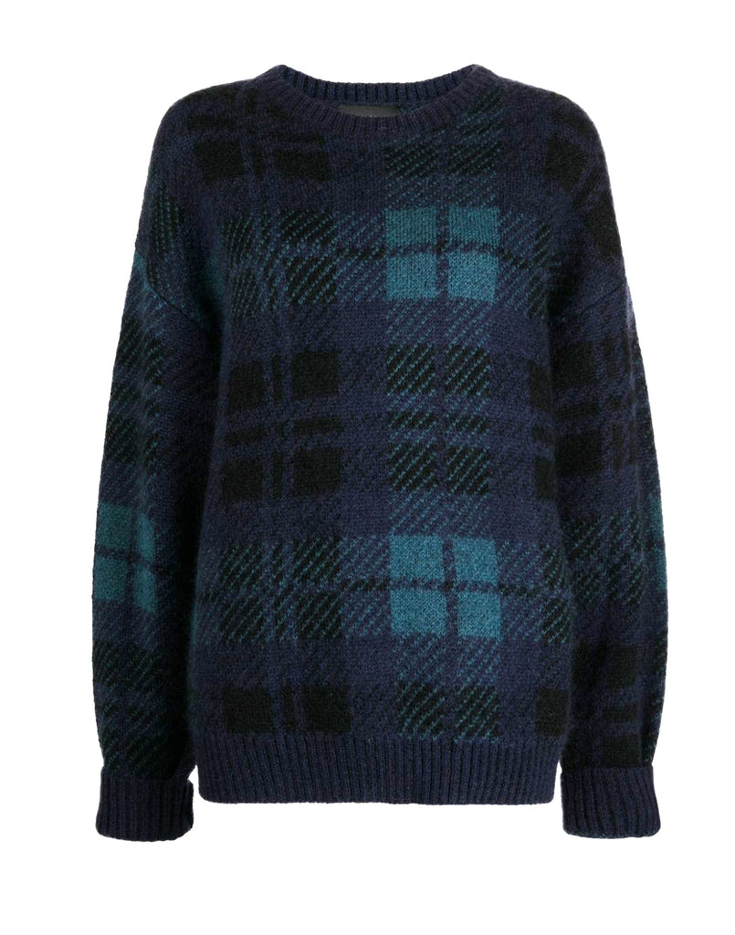 Plaid Mohair Sweater