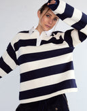 Cynthia Rowley Ardie Striped Rugby Shirt