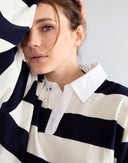 Cynthia Rowley Ardie Striped Rugby Shirt