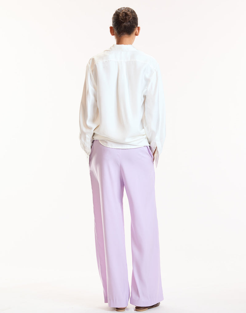 PURPLE SATIN LOUNGE PANTS