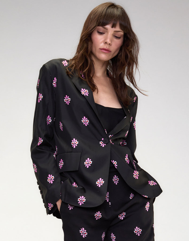 Cynthia Rowley Blake Silk Twill Blazer