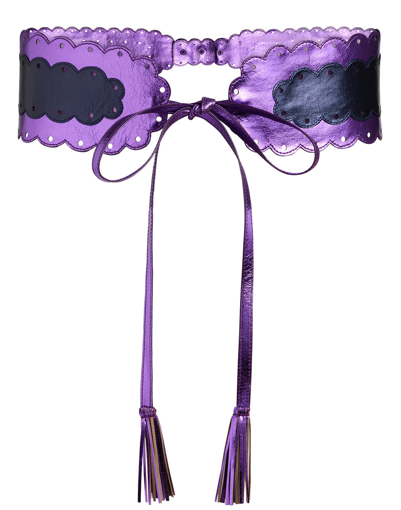 Metallic Scallop Belt