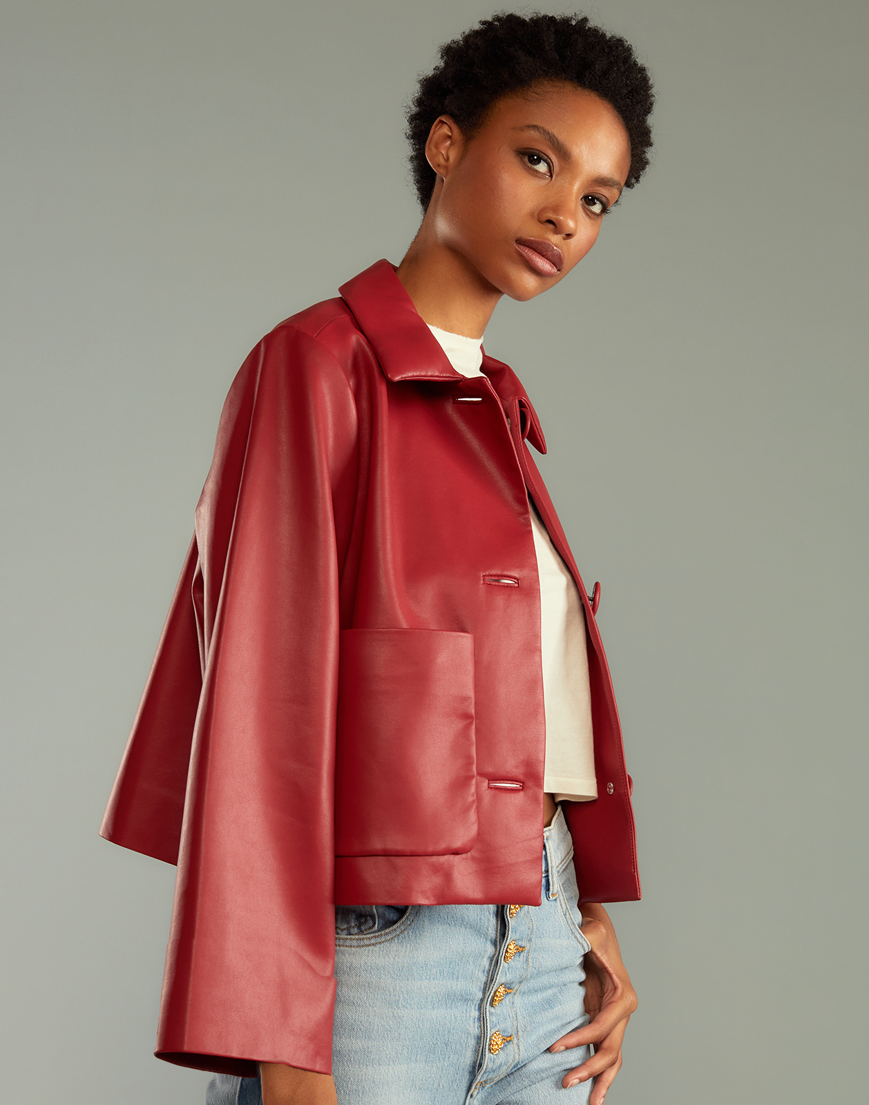 Vegan Leather Jacket Cynthia Rowley