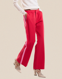 Red Side Stripe  Kick Flare Pants 