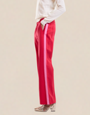 Red Side Stripe  Kick Flare Pants 
