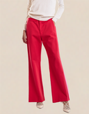 Red Side Stripe  Kick Flare Pants 