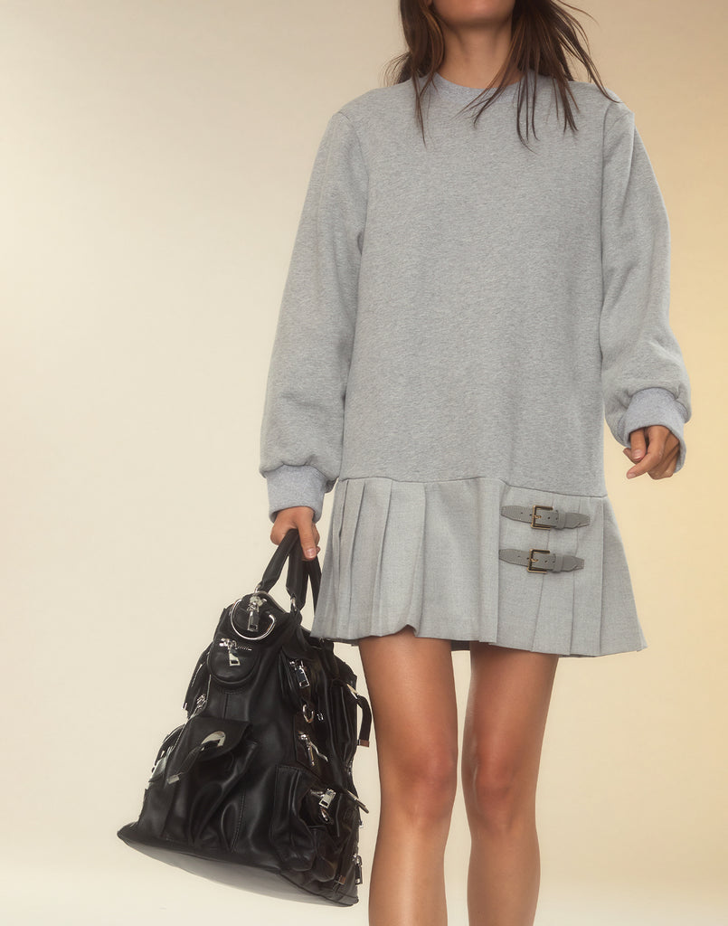 Preston Pleated Sweatshirt Dress