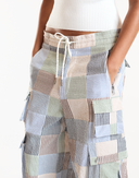 Multi Color Patchwork Cargo Pants  