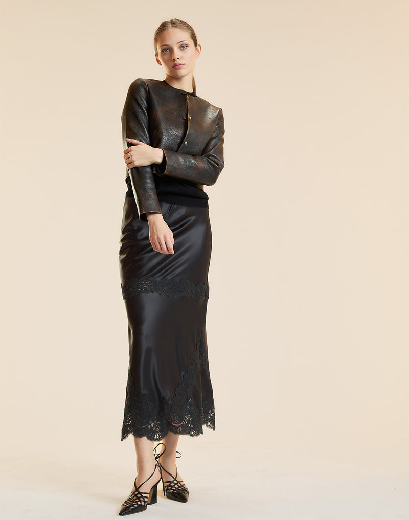 Garbo Silky Lace Skirt