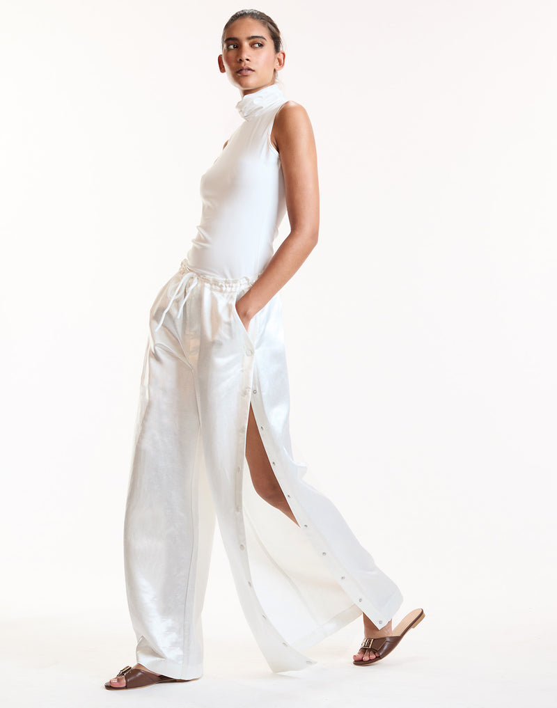 Breakaway Snap Pant in White