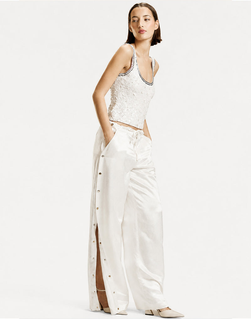 Breakaway Snap Pant in White