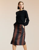 Stripe Collectible Silk Skirt