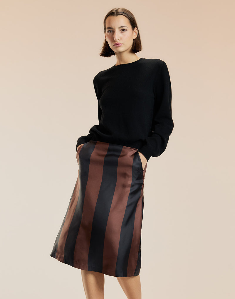 Stripe Collectible Silk Skirt