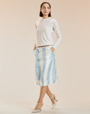 Stripe Collectible Silk Skirt