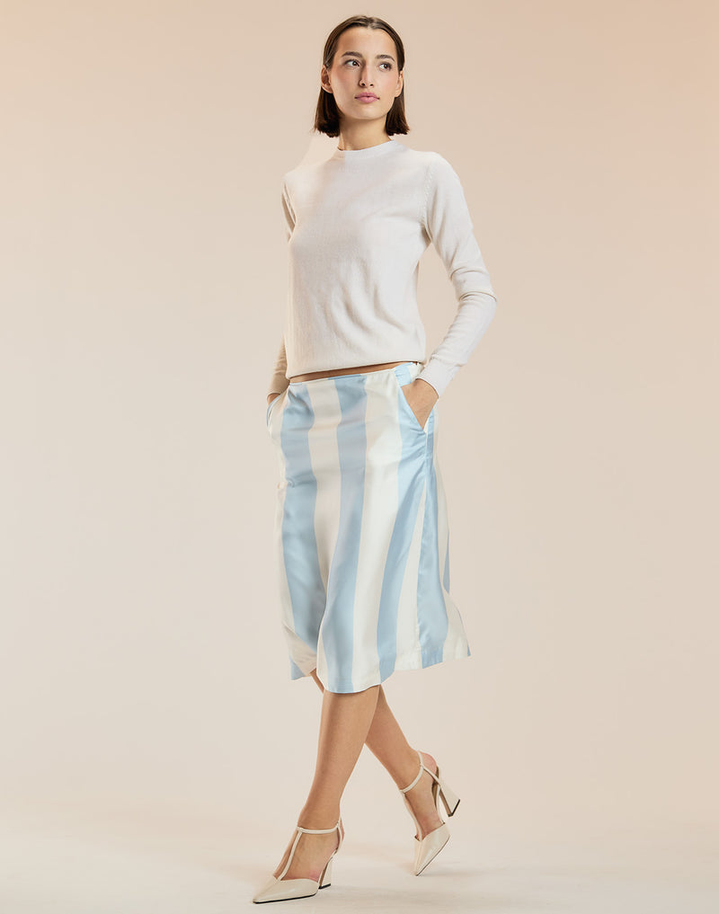 Stripe Collectible Silk Skirt
