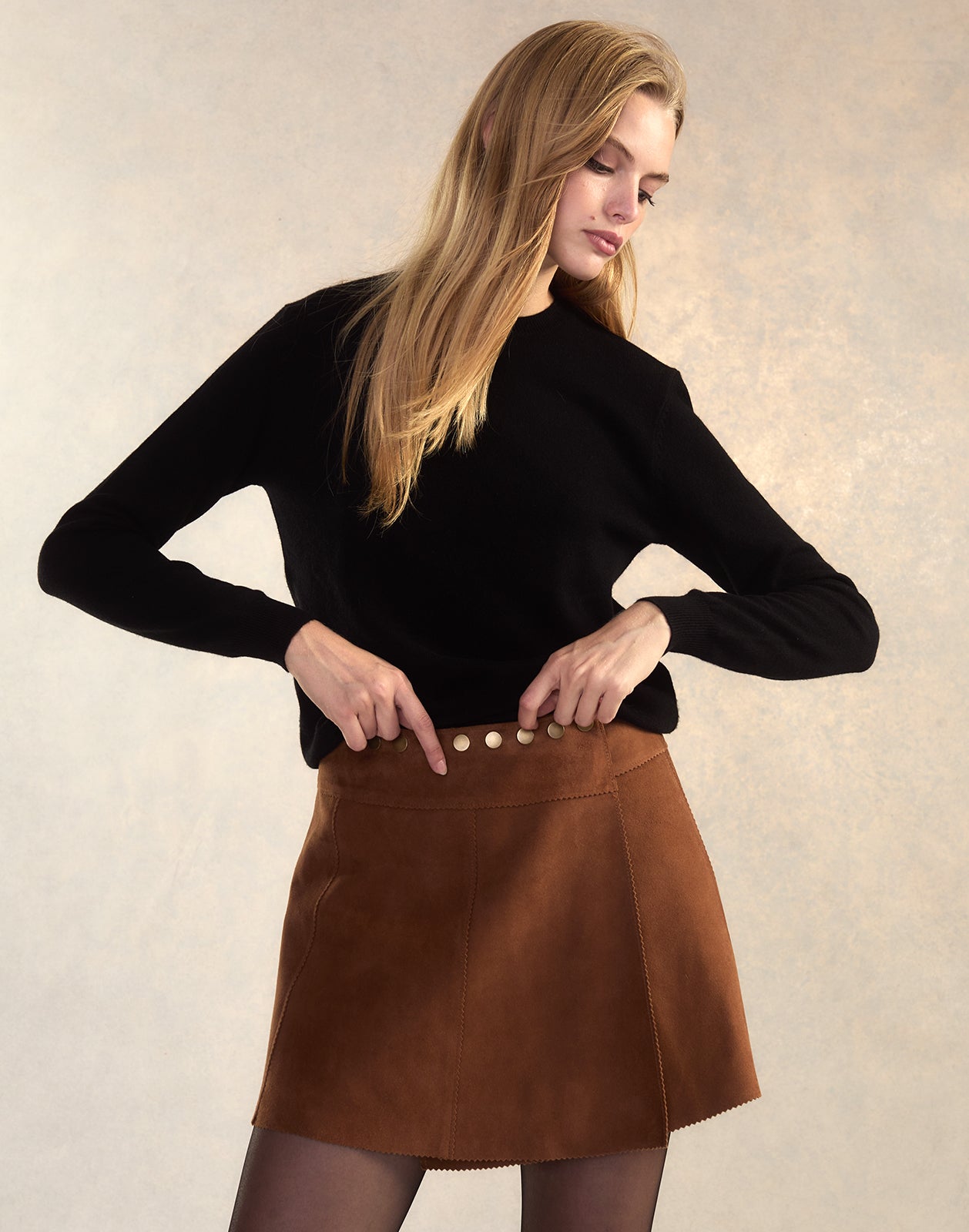 Brown suede skirt vans hotsell