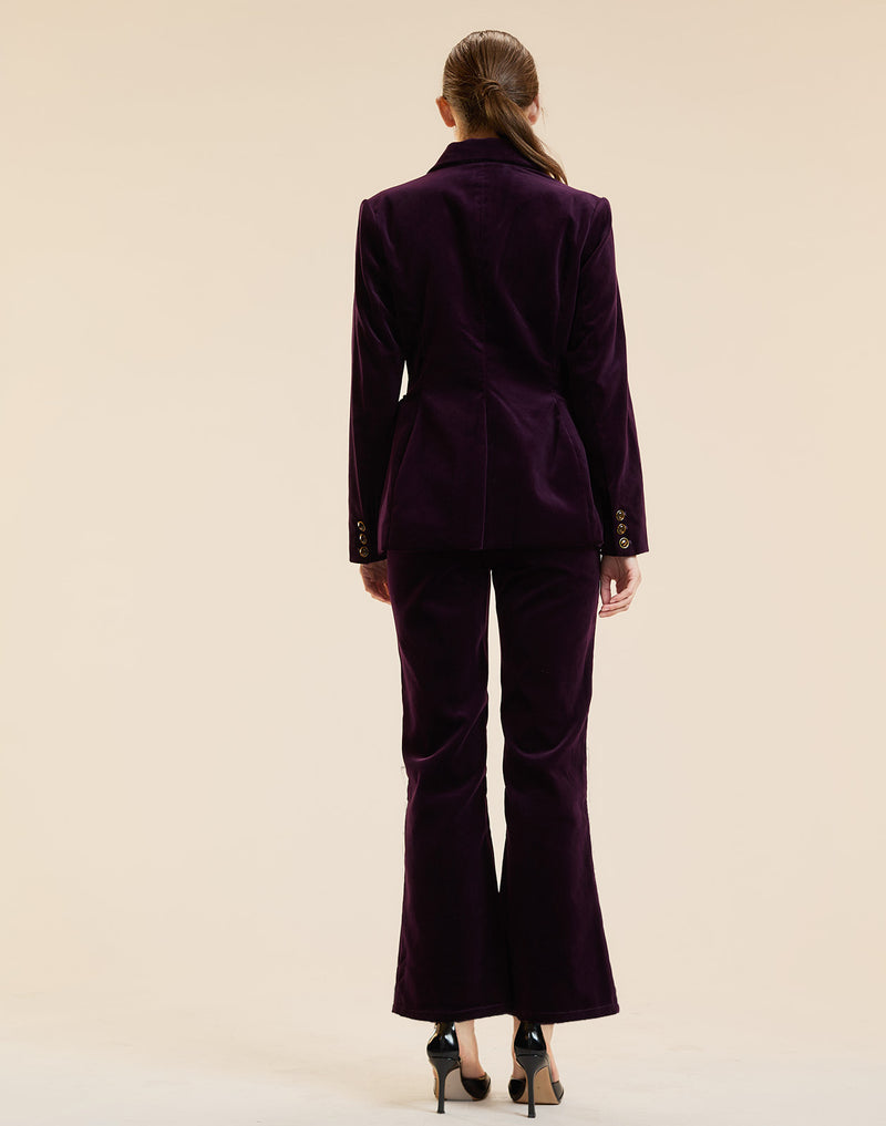 Velveteen Suit in purple