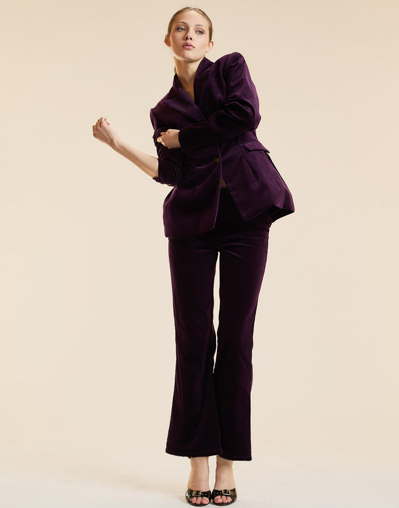 Velveteen Suit in purple