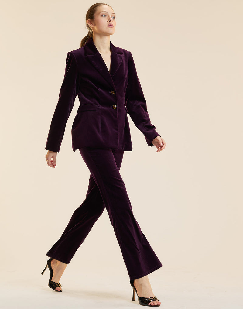 Velveteen Suit in purple